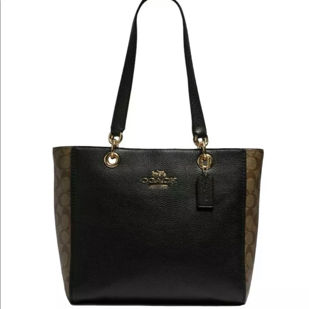 Coach F80810 Jes Tote Khaki Signature Leather Bag